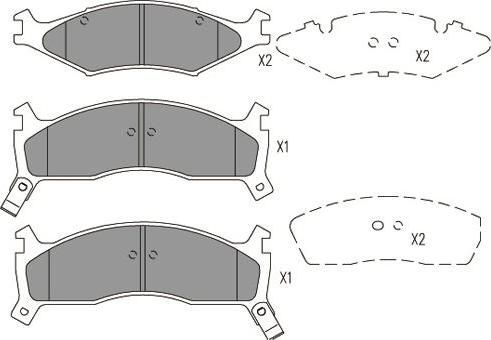 Kavo Parts KBP-4027 - Brake Pad Set, disc brake autospares.lv