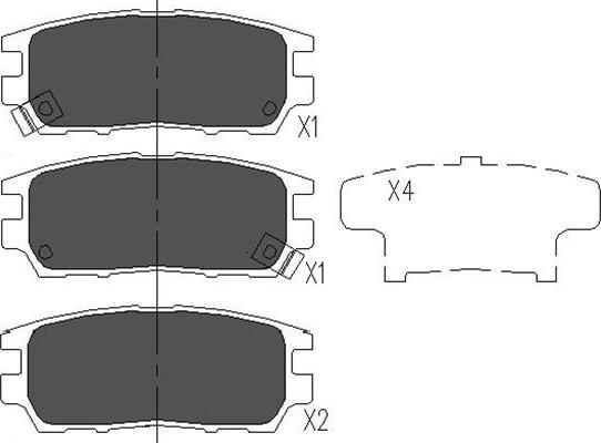 Kavo Parts KBP-5504 - Brake Pad Set, disc brake autospares.lv