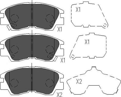 Kavo Parts KBP-5501 - Brake Pad Set, disc brake autospares.lv