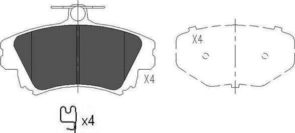 Kavo Parts KBP-5519 - Brake Pad Set, disc brake autospares.lv