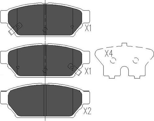 Kavo Parts KBP-5510 - Brake Pad Set, disc brake autospares.lv