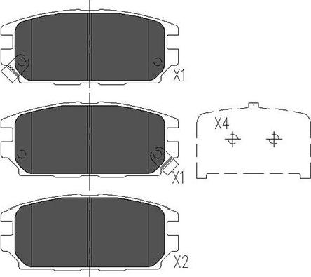 Kavo Parts KBP-5511 - Brake Pad Set, disc brake autospares.lv