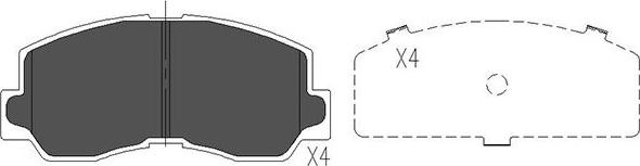 Kavo Parts KBP-5532 - Brake Pad Set, disc brake autospares.lv