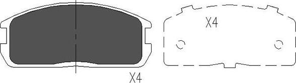 Kavo Parts KBP-5524 - Brake Pad Set, disc brake autospares.lv