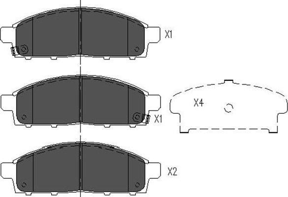 Kavo Parts KBP-5520 - Brake Pad Set, disc brake autospares.lv