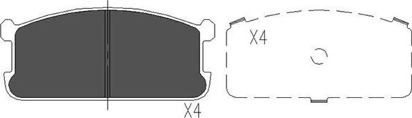 Kavo Parts KBP-5521 - Brake Pad Set, disc brake autospares.lv