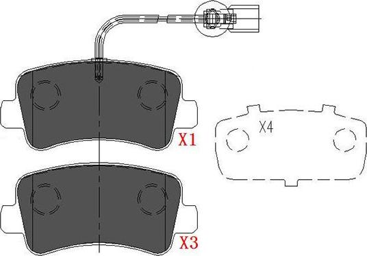 Kavo Parts KBP-6590 - Brake Pad Set, disc brake autospares.lv