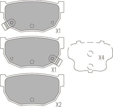 Kavo Parts KBP-6597 - Brake Pad Set, disc brake autospares.lv