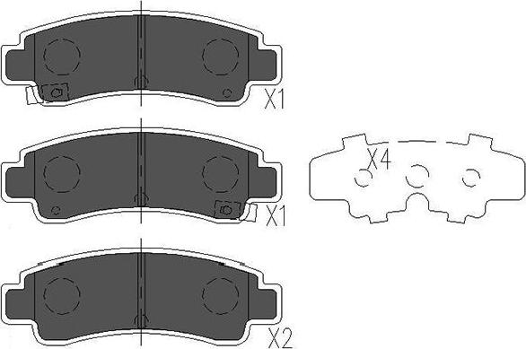 Kavo Parts KBP-6546 - Brake Pad Set, disc brake autospares.lv