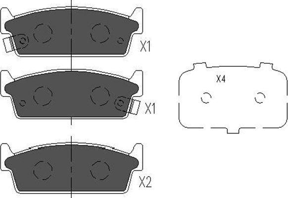 Kavo Parts KBP-6548 - Brake Pad Set, disc brake autospares.lv