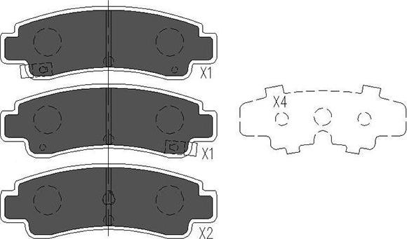 Kavo Parts KBP-6543 - Brake Pad Set, disc brake autospares.lv