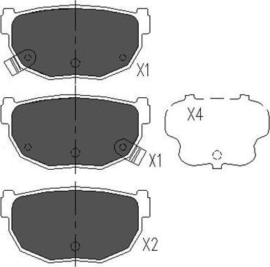 Kavo Parts KBP-6542 - Brake Pad Set, disc brake autospares.lv