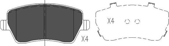 Kavo Parts KBP-6559 - Brake Pad Set, disc brake autospares.lv