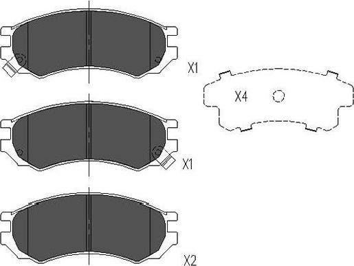 Kavo Parts KBP-6555 - Brake Pad Set, disc brake autospares.lv