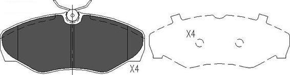 Kavo Parts KBP-6566 - Brake Pad Set, disc brake autospares.lv