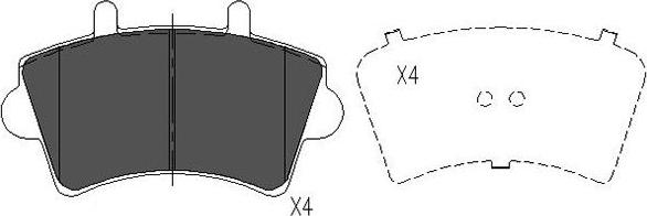 Kavo Parts KBP-6563 - Brake Pad Set, disc brake autospares.lv