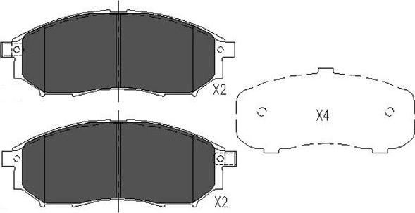 Kavo Parts KBP-6567 - Brake Pad Set, disc brake autospares.lv