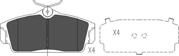 Kavo Parts KBP-6509 - Brake Pad Set, disc brake autospares.lv