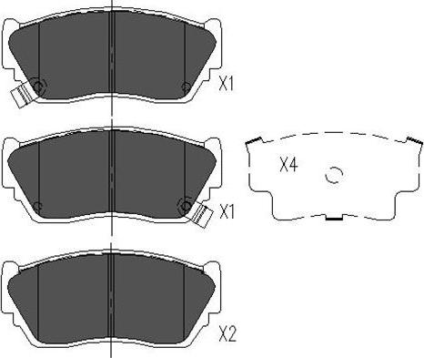 Kavo Parts KBP-6504 - Brake Pad Set, disc brake autospares.lv