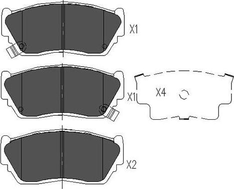 Kavo Parts KBP-6507 - Brake Pad Set, disc brake autospares.lv