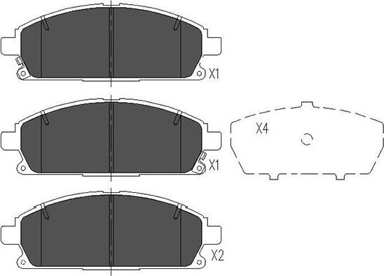 Kavo Parts KBP-6515 - Brake Pad Set, disc brake autospares.lv