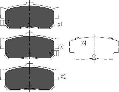 Kavo Parts KBP-6513 - Brake Pad Set, disc brake autospares.lv