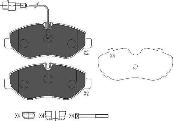 Kavo Parts KBP-6584 - Brake Pad Set, disc brake autospares.lv