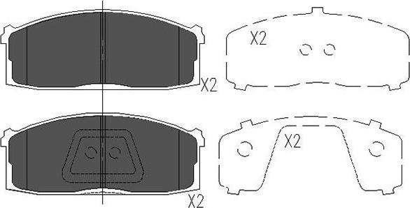 Kavo Parts KBP-6533 - Brake Pad Set, disc brake autospares.lv