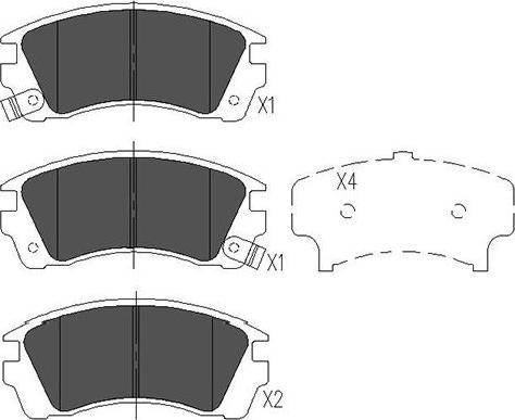 Kavo Parts KBP-6532 - Brake Pad Set, disc brake autospares.lv