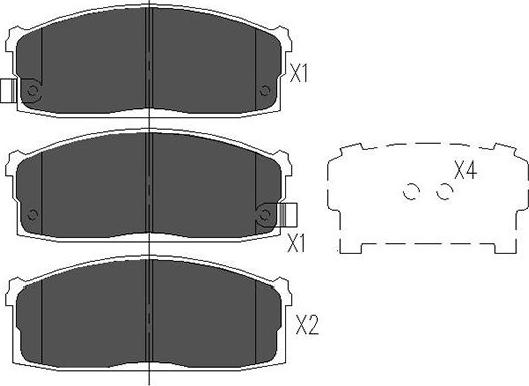 Kavo Parts KBP-6525 - Brake Pad Set, disc brake autospares.lv