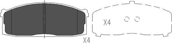 Kavo Parts KBP-6521 - Brake Pad Set, disc brake autospares.lv