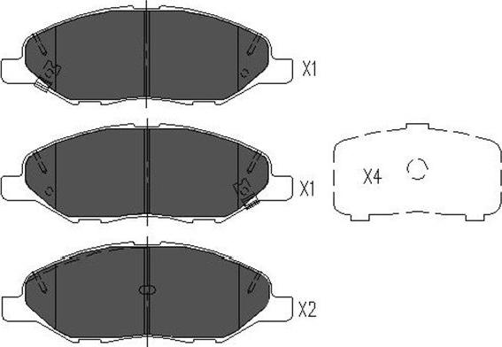 Kavo Parts KBP-6578 - Brake Pad Set, disc brake autospares.lv