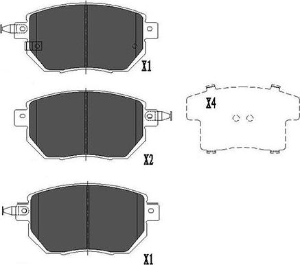 Kavo Parts KBP-6573 - Brake Pad Set, disc brake autospares.lv