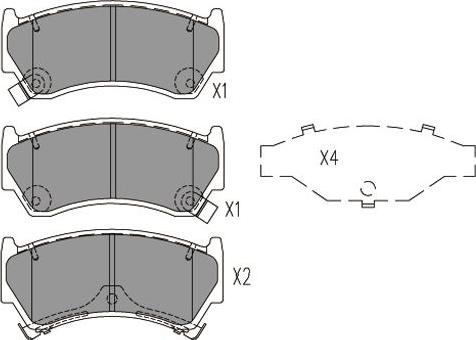 Kavo Parts KBP-6605 - Brake Pad Set, disc brake autospares.lv