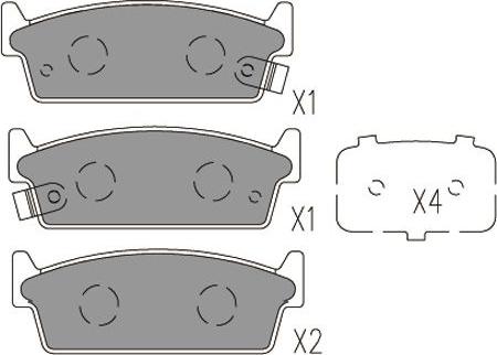 Kavo Parts KBP-6601 - Brake Pad Set, disc brake autospares.lv