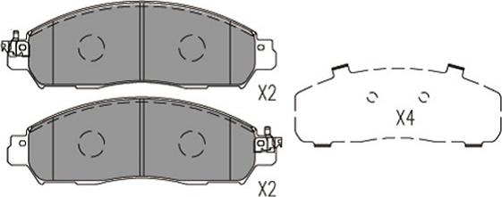 Kavo Parts KBP-6625 - Brake Pad Set, disc brake autospares.lv