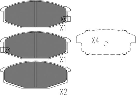 Kavo Parts KBP-6626 - Brake Pad Set, disc brake autospares.lv