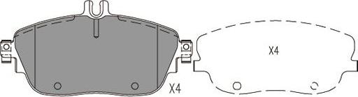 Kavo Parts KBP-6620 - Brake Pad Set, disc brake autospares.lv