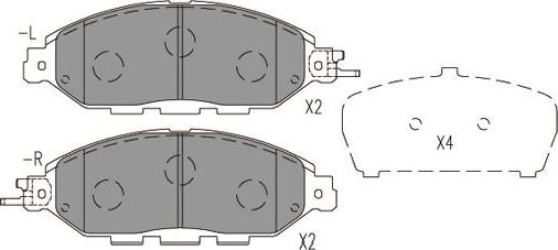 Kavo Parts KBP-6623 - Brake Pad Set, disc brake autospares.lv