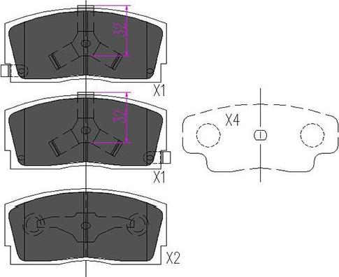 Kavo Parts KBP-1501 - Brake Pad Set, disc brake autospares.lv