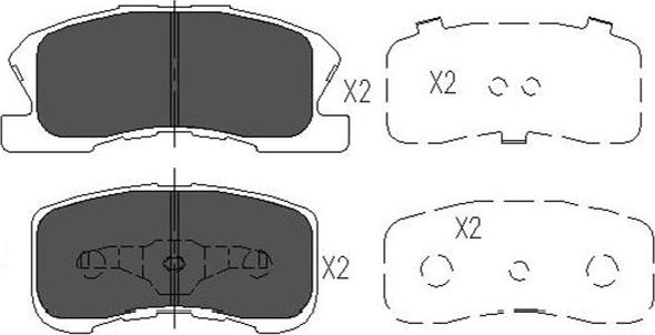 Kavo Parts KBP-1508 - Brake Pad Set, disc brake autospares.lv