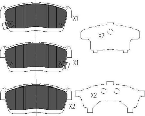 Kavo Parts KBP-1515 - Brake Pad Set, disc brake autospares.lv