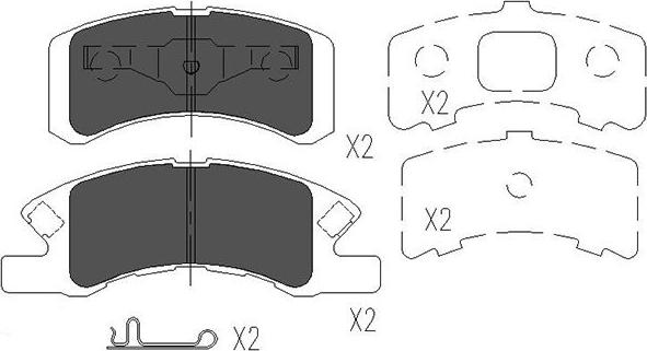 Kavo Parts KBP-1511 - Brake Pad Set, disc brake autospares.lv