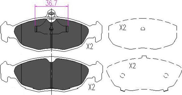 Kavo Parts KBP-1005 - Brake Pad Set, disc brake autospares.lv