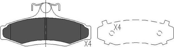 Kavo Parts KBP-1006 - Brake Pad Set, disc brake autospares.lv