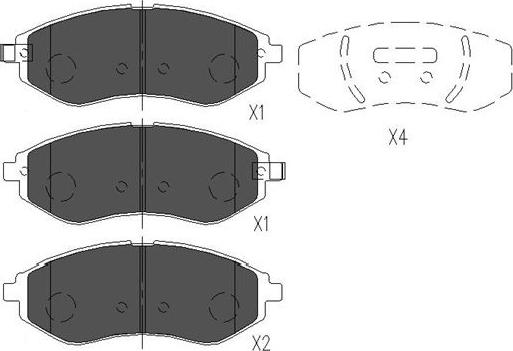 Kavo Parts KBP-1019 - Brake Pad Set, disc brake autospares.lv