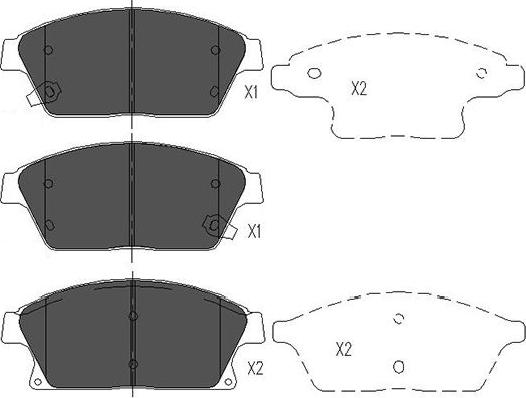 Kavo Parts KBP-1014 - Brake Pad Set, disc brake autospares.lv