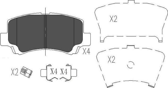 Kavo Parts KBP-8509 - Brake Pad Set, disc brake autospares.lv