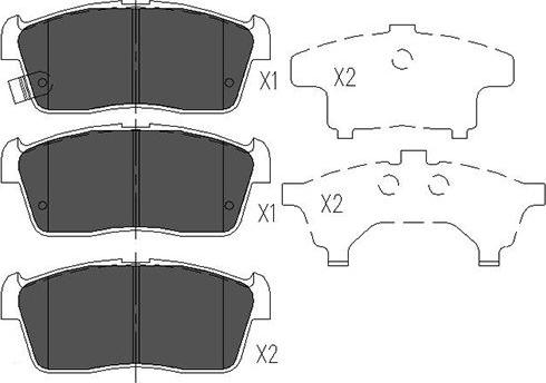 Kavo Parts KBP-8507 - Brake Pad Set, disc brake autospares.lv