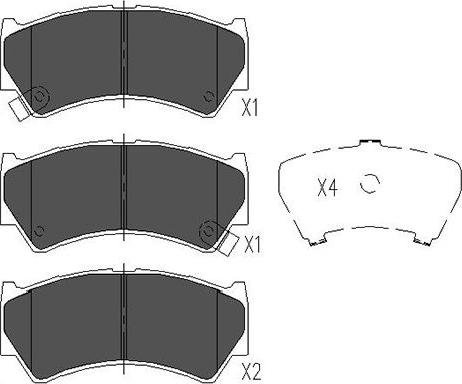 Kavo Parts KBP-8519 - Brake Pad Set, disc brake autospares.lv